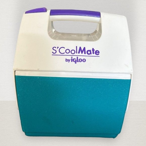 Vintage Igloo S'Cool Mate Mini Lunch Box Personal Cooler Purple Teal White 90’s - Picture 9 of 10